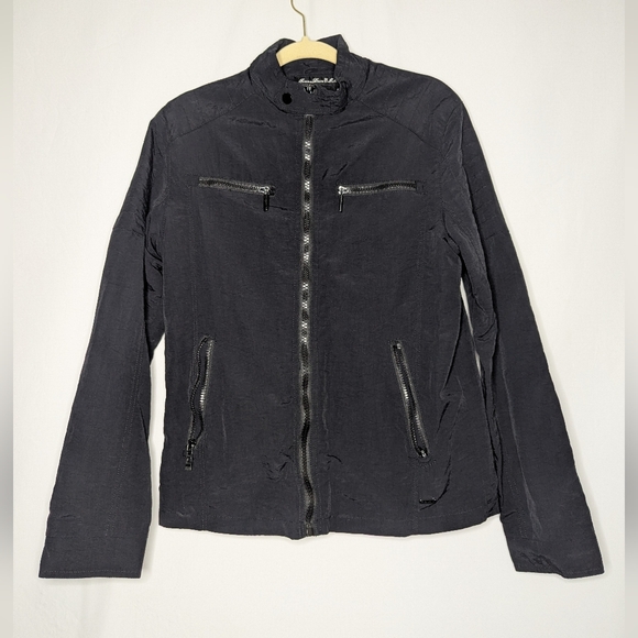 Fried Denim Men's Black Mock Neck Zip-Up Jacket Size S - Picture 1 of 8